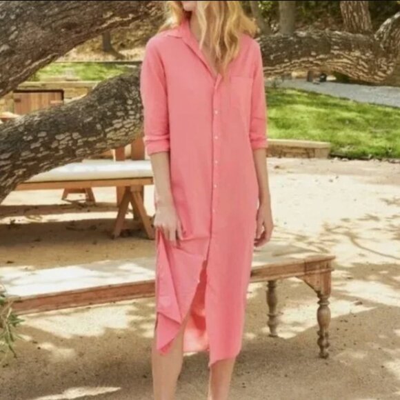 Frank & Eileen MARY Classic Shirtdress Size: S Pink - Picture 3 of 16